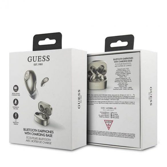 Guess Căști Bluetooth GUTWSJL4GGO TWS + stație de andocare aur/gold 4G