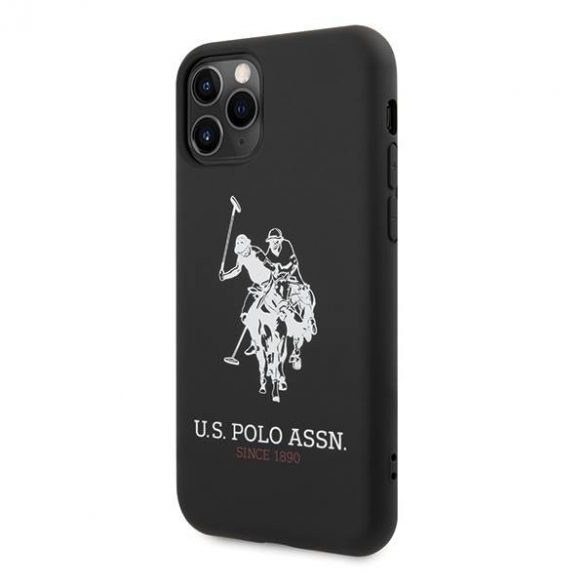 US Polo USHCN65SLHRBK Husă din silicon pentru iPhone 11 Pro Max, negru/czarny