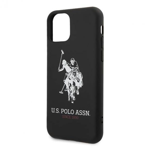 US Polo USHCN65SLHRBK Husă din silicon pentru iPhone 11 Pro Max, negru/czarny