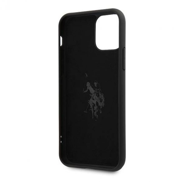 US Polo USHCN65SLHRBK Husă din silicon pentru iPhone 11 Pro Max, negru/czarny