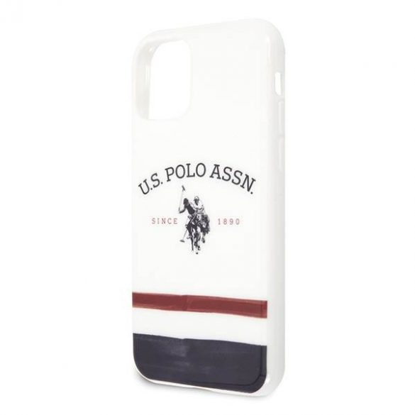 US Polo USHCN58PCSTRB Husă pentru iPhone 11 Pro bial/alb Tricolor Pattern Collection