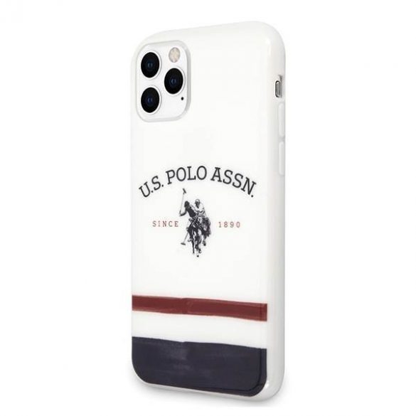 US Polo USHCN65PCSTRB Husă pentru iPhone 11 Pro Max biał/alb Tricolor Pattern Collection