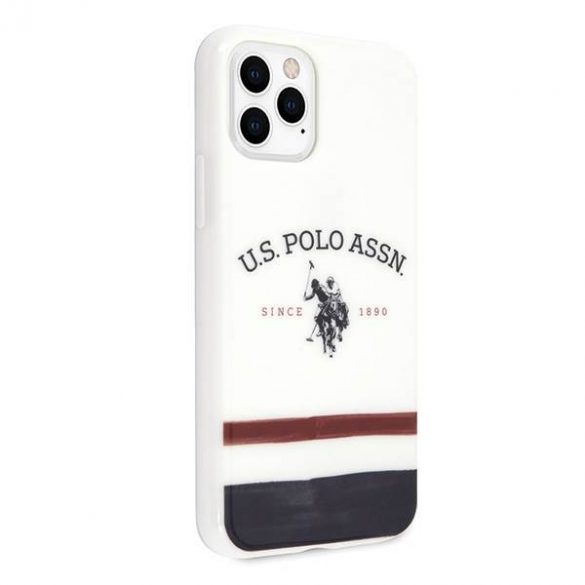 US Polo USHCN65PCSTRB Husă pentru iPhone 11 Pro Max biał/alb Tricolor Pattern Collection