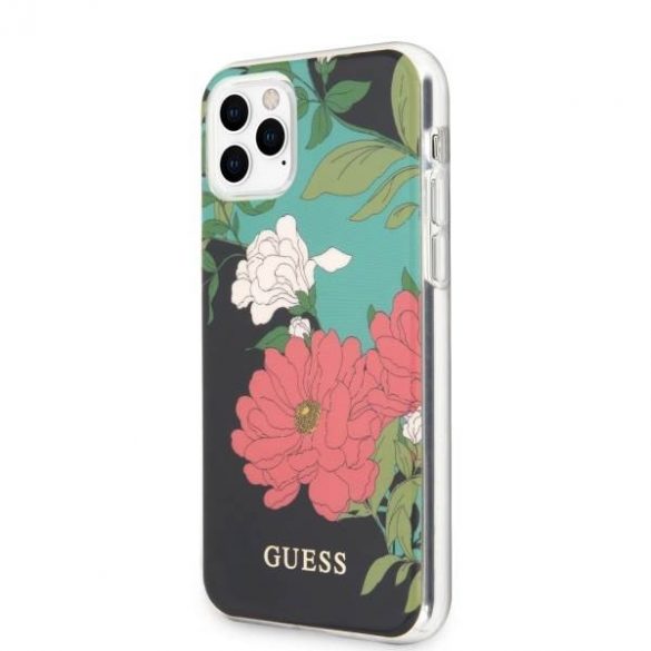 Husă Guess GUHCN58IMLFL01 pentru iPhone 11 Pro, negru/czarny/negru N°1 Flower Collection