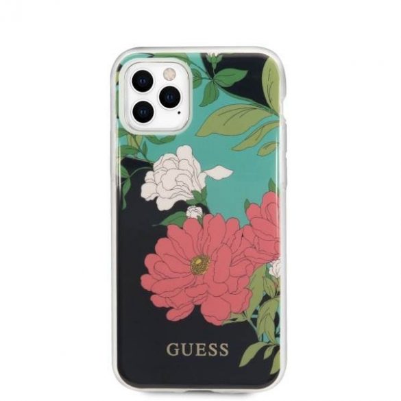 Husă Guess GUHCN58IMLFL01 pentru iPhone 11 Pro, negru/czarny/negru N°1 Flower Collection