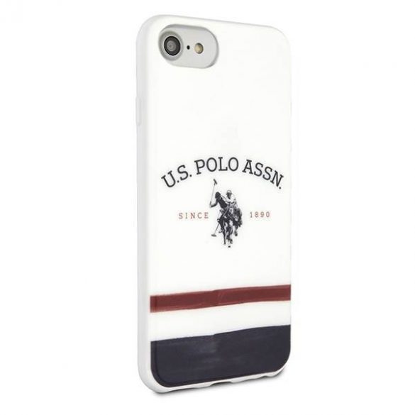 US Polo USHCI8PCSTRB iPhone 7/8/SE 2020 / SE 2022 biał/alb Tricolor Pattern Collection