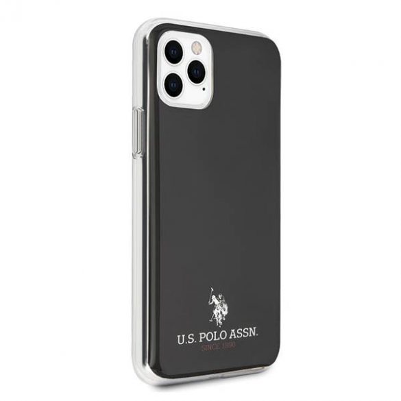 US Polo USHCN65TPUBK Husă strălucitoare pentru iPhone 11 Pro Max, neagră/czarny