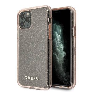 Guess GUHCN58PCGLPI iPhone 11 Pro husă dură rożowy/roz Husă cu sclipici