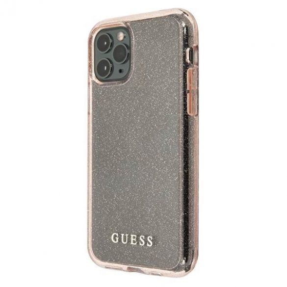 Guess GUHCN58PCGLPI iPhone 11 Pro husă dură rożowy/roz Husă cu sclipici