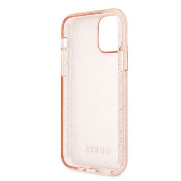 Guess GUHCN58PCGLPI iPhone 11 Pro husă dură rożowy/roz Husă cu sclipici