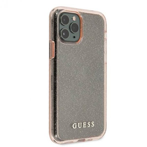 Guess GUHCN58PCGLPI iPhone 11 Pro husă dură rożowy/roz Husă cu sclipici