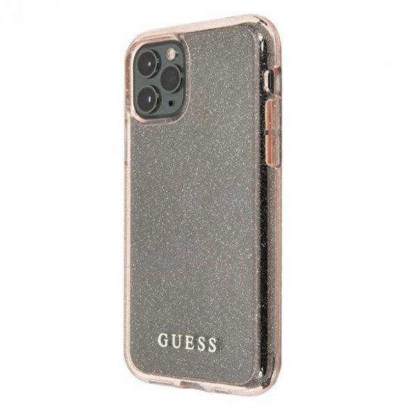 Guess GUHCN65PCGLPI iPhone 11 Pro Max husă rigidă rożowy/roz Husă cu sclipici