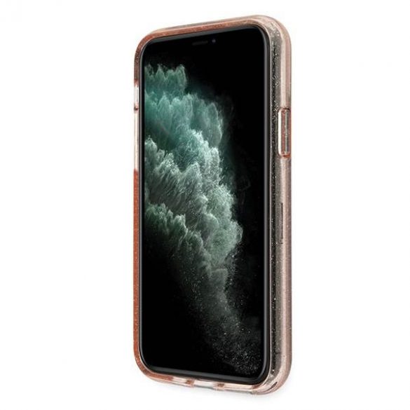 Guess GUHCN65PCGLPI iPhone 11 Pro Max husă rigidă rożowy/roz Husă cu sclipici