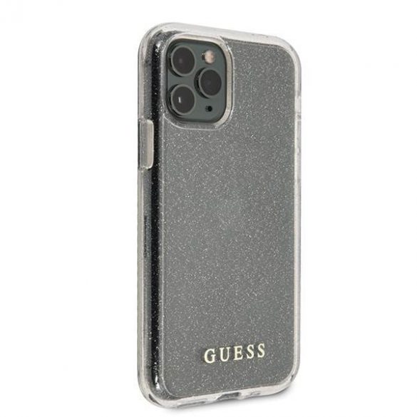 Husă rigidă Guess GUHCN58PCGLSI iPhone 11 Pro srebrny/argintiu Husă cu sclipici