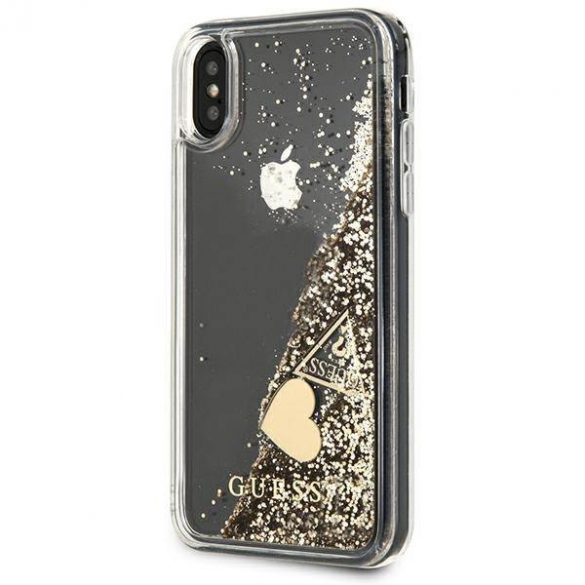 Guess GUOHCPXGLHFLGO iPhone X/Xs aur/gold husă greu Glitter Charms husă