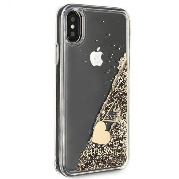 Guess GUOHCPXGLHFLGO iPhone X/Xs aur/gold husă greu Glitter Charms husă