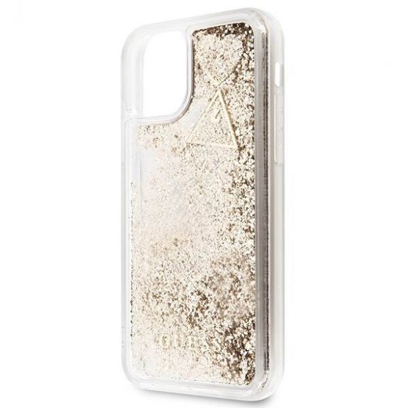 Guess GUOHCN61GLHFLGO iPhone 11 6,1" / Xr aur/gold Husă tare Glitter Charms husă