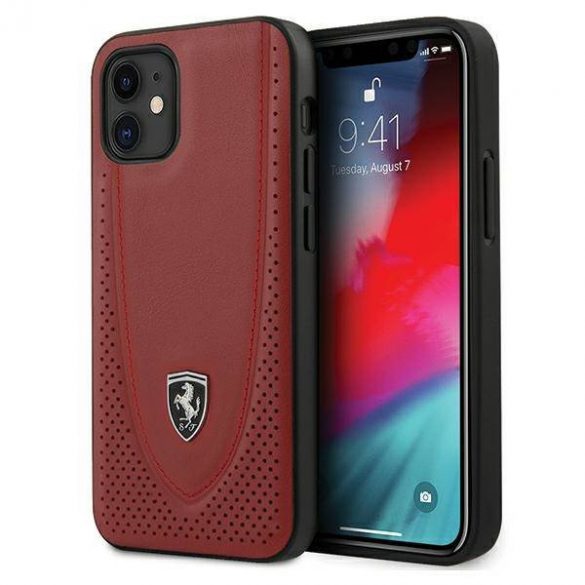 Ferrari FEOGOHCP12SRE Carcasă rigidă pentru iPhone 12 mini 5,4" czerwony/roșu Husă perforată Off Track