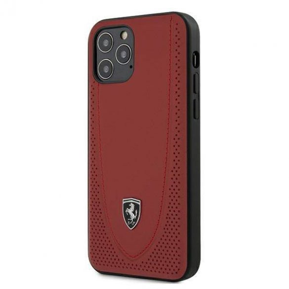 Ferrari FEOGOHCP12MRE iPhone 12/12 Pro 6,1" husă rigidă roșie/czerwony Carcasă perforată Off Track