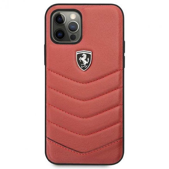 Ferrari FEHQUHCP12MRE Husă rigidă pentru iPhone 12/12 Pro czerwony/roșu Husă matlasată Off Track