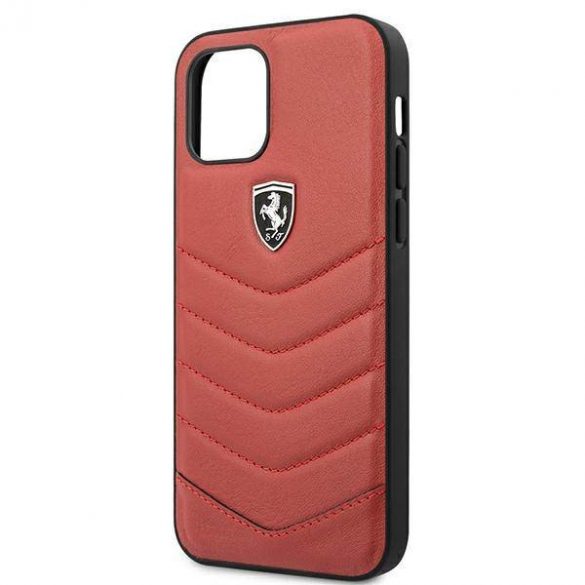 Ferrari FEHQUHCP12MRE Husă rigidă pentru iPhone 12/12 Pro czerwony/roșu Husă matlasată Off Track