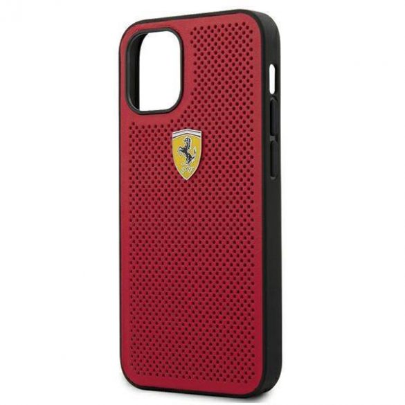 Ferrari FESPEHCP12SRE iPhone 12 mini 5,4" roșu/roșu hard Husă On Track Perforated husă