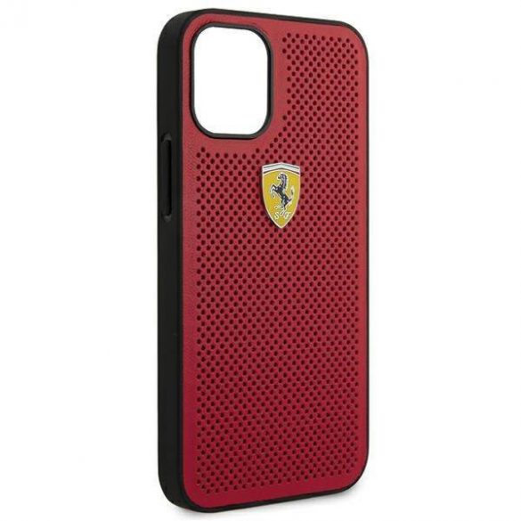 Ferrari FESPEHCP12SRE iPhone 12 mini 5,4" roșu/roșu hard Husă On Track Perforated husă