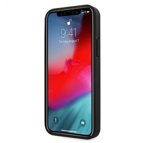 Carcasă rigidă Ferrari FESPEHCP12MBK pentru iPhone 12/12 Pro 6,1" czarny/negru On Track perforată