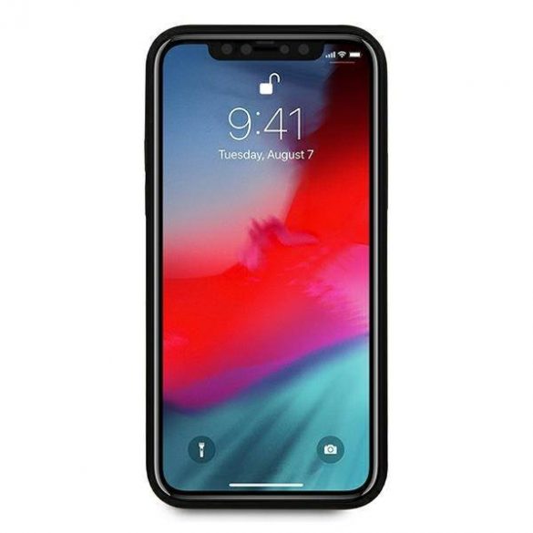 Carcasă rigidă Ferrari FESPEHCP12MBK pentru iPhone 12/12 Pro 6,1" czarny/negru On Track perforată