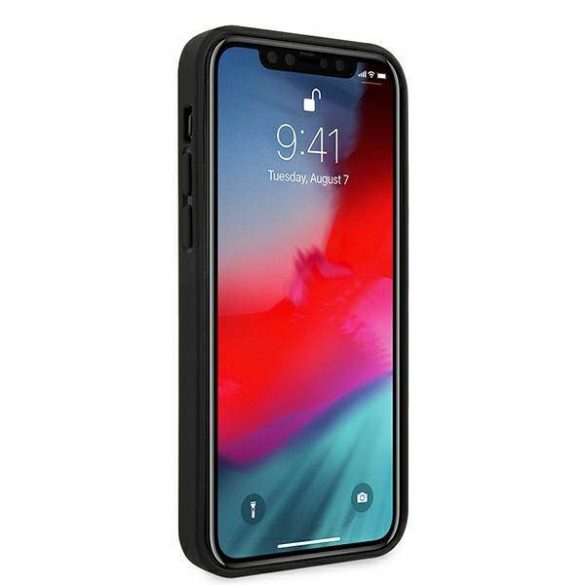 Carcasă rigidă Ferrari FESPEHCP12MBK pentru iPhone 12/12 Pro 6,1" czarny/negru On Track perforată