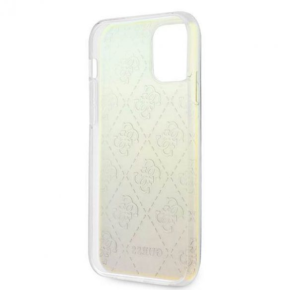 Guess GUHCP12M3D4GIRBL Husă rigidă opală/iridescentă pentru iPhone 12/12 Pro 6,1" 4G 3D Pattern Collection