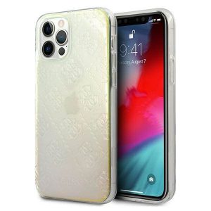 Guess GUHCP12L3D4GIRBL Husă rigidă opală/iridescentă pentru iPhone 12 Pro Max 6,7" 4G 3D Pattern Collection