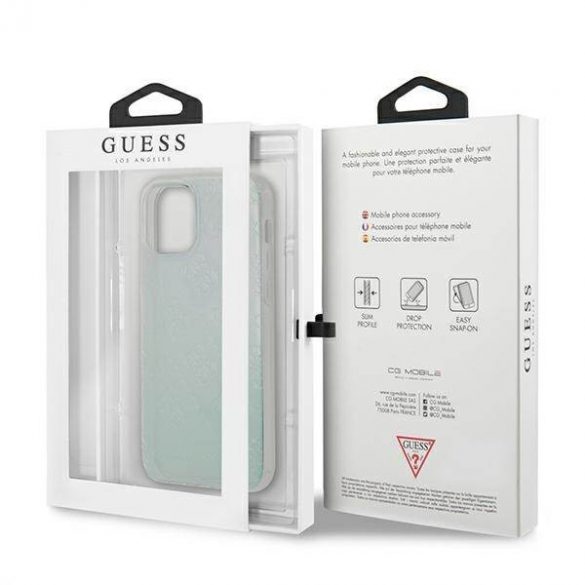 Guess GUHCP12L3D4GIRBL Husă rigidă opală/iridescentă pentru iPhone 12 Pro Max 6,7" 4G 3D Pattern Collection