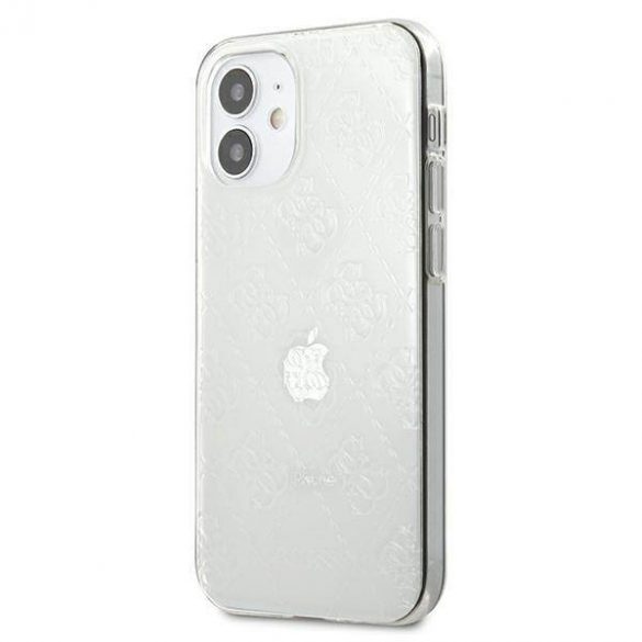 Guess GUHCP12S3D4GTR Husă rigidă transparentă pentru iPhone 12 mini 5,4" 4G 3D Pattern Collection