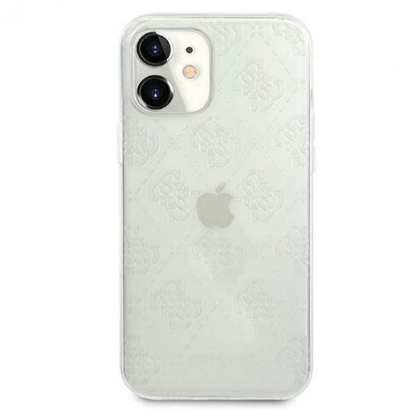 Guess GUHCP12S3D4GTR Husă rigidă transparentă pentru iPhone 12 mini 5,4" 4G 3D Pattern Collection