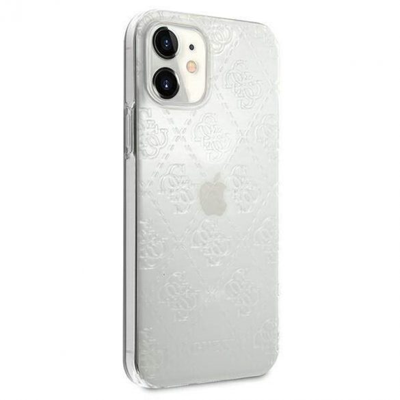 Guess GUHCP12S3D4GTR Husă rigidă transparentă pentru iPhone 12 mini 5,4" 4G 3D Pattern Collection