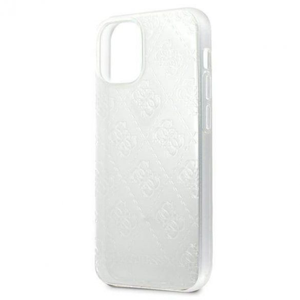 Guess GUHCP12S3D4GTR Husă rigidă transparentă pentru iPhone 12 mini 5,4" 4G 3D Pattern Collection