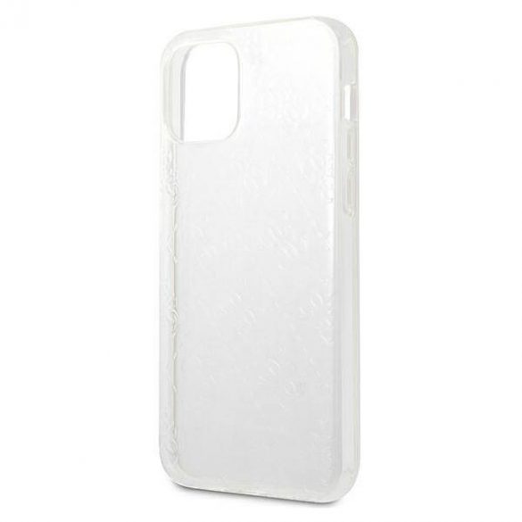 Guess GUHCP12M3D4GTR Husă rigidă transparentă pentru iPhone 12/12 Pro 6,1" 4G 3D Pattern Collection