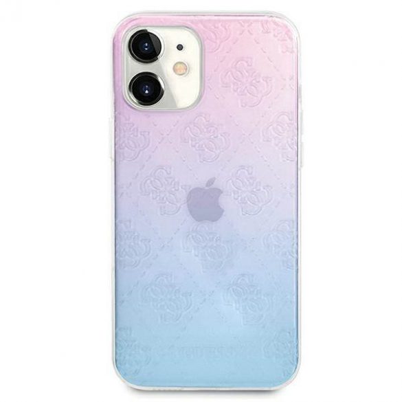 Guess GUHCP12S3D4GGBP Husă rigidă pentru iPhone 12 mini 5,4" niebiesko-różowy/albastru și roz 4G 3D Pattern Collection