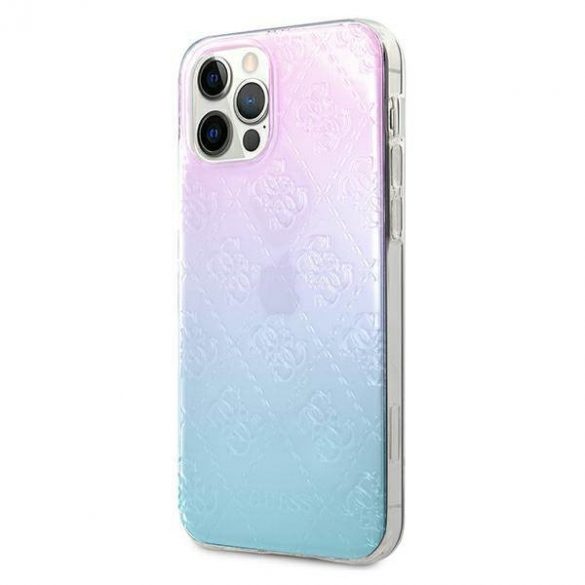 Guess GUHCP12L3D4GGBP Husă rigidă pentru iPhone 12 Pro Max 6,7" niebiesko-różowy/albastru și roz 4G 3D Pattern Collection