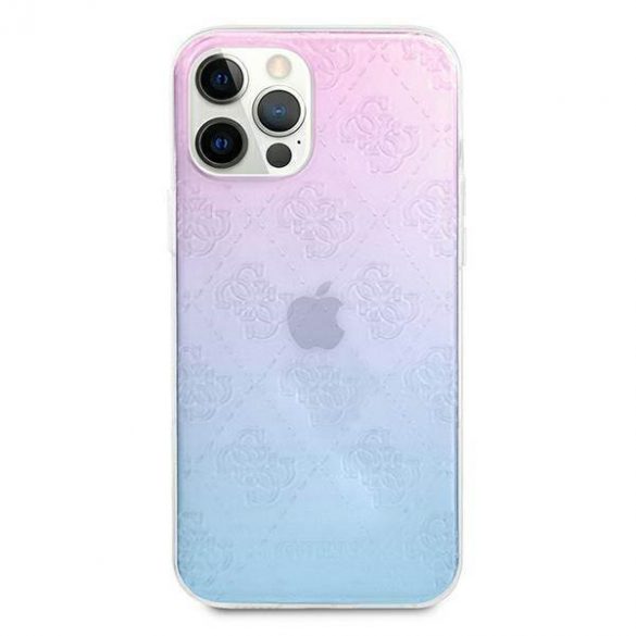 Guess GUHCP12L3D4GGBP Husă rigidă pentru iPhone 12 Pro Max 6,7" niebiesko-różowy/albastru și roz 4G 3D Pattern Collection