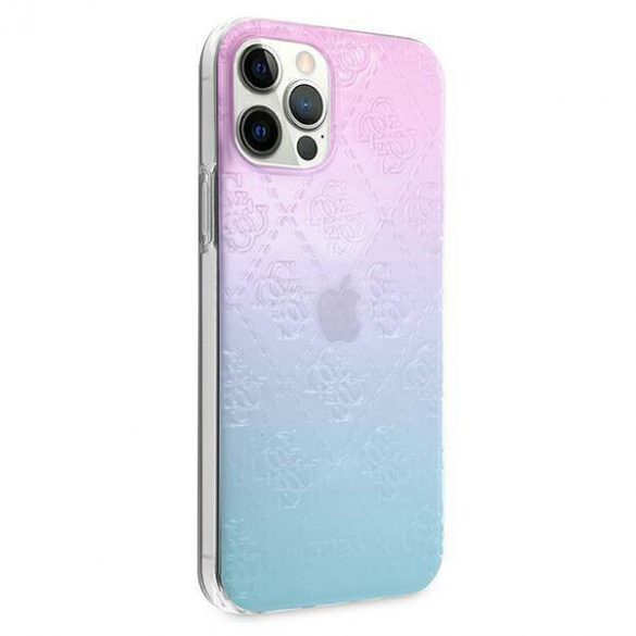 Guess GUHCP12L3D4GGBP Husă rigidă pentru iPhone 12 Pro Max 6,7" niebiesko-różowy/albastru și roz 4G 3D Pattern Collection