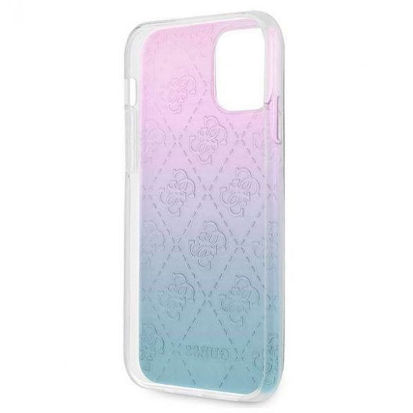 Guess GUHCP12L3D4GGBP Husă rigidă pentru iPhone 12 Pro Max 6,7" niebiesko-różowy/albastru și roz 4G 3D Pattern Collection