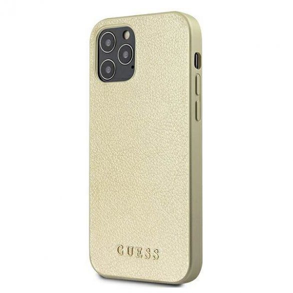 Guess GUHCP12LIGLGO iPhone 12 Pro Max 6,7" złoty/aurie Carcasă rigidă Husă iridescentă