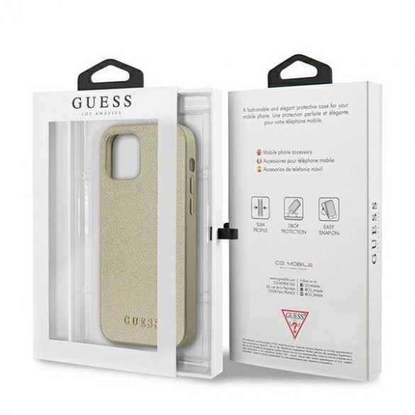 Guess GUHCP12LIGLGO iPhone 12 Pro Max 6,7" złoty/aurie Carcasă rigidă Husă iridescentă