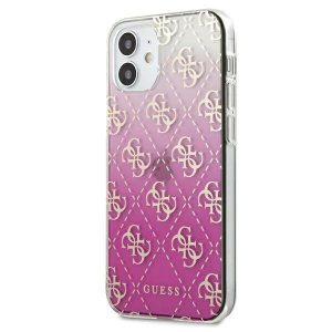 Guess GUHCP12SPCU4GGPI Carcasă rigidă pentru iPhone 12 mini 5,4" rożowy/roz 4G Gradient