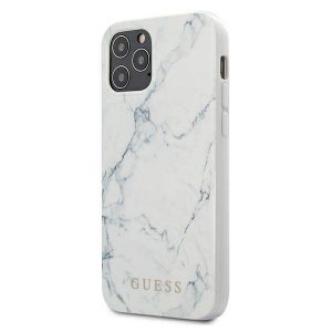 Guess GUHCP12LPCUMAWH Husă marmură pentru iPhone 12 Pro Max, 6,7" biały/alb