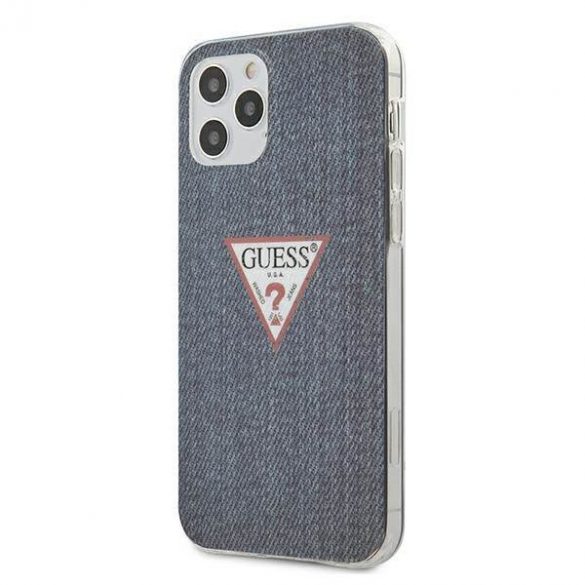 Guess GUHCP12MPCUJULDB Husă rigidă pentru iPhone 12/12 Pro 6,1" granatowy/albastru închis Husă Jeans Collection