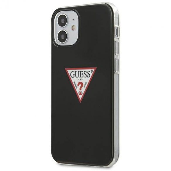 Guess GUHCP12SPCUCTLBK Husă rigidă pentru iPhone 12 mini de 5,4" czarny/negru Husă Triangle Collection