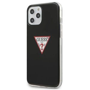 Guess GUHCP12MPCUCTLBK Husă rigidă pentru iPhone 12/12 Pro de 6,1 inchi, negru/czarny Husă Triangle Collection